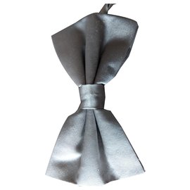 Carven Silk Bow Tie Dark Grey Dark grey
