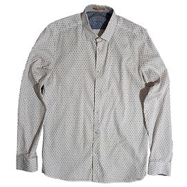 Camicia Ted Baker in cotone a maniche lunghe Uomo M Multicolore