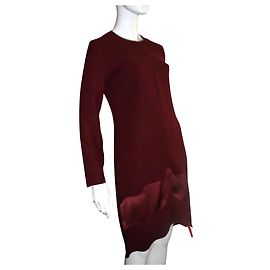 Carven Fragola Kleid Bordeaux