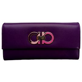 Salvatore Ferragamo Carteira Gancini Roxo