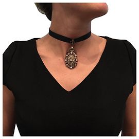 inconnue Ciondolo in argento di Napoleone III, oro e diamanti. Altro