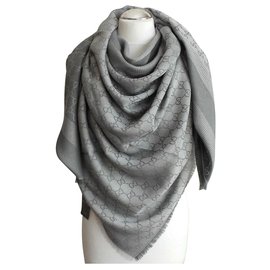 Gucci-stola scarf GGWEB GUCCI NEW GREY-Grey