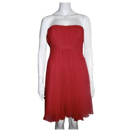 Bcbg Max Azria Vestido corsé rojo seda de Duran Ruby Roja