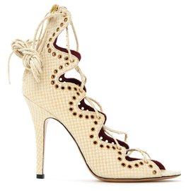 Isabel Marant LELIE PYTHON FR38 nuovo Beige