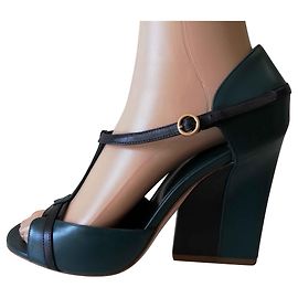 New Bally Pumps Navy blue Dark green
