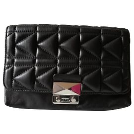 Neue Karl Lagerfeld Clutch ungetragen Schwarz