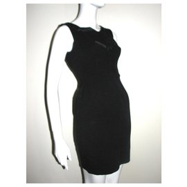 Diane Von Furstenberg-DvF Vintage wool dress-Black