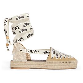Loewe Espadrille Compensée Paula Dorée Beige