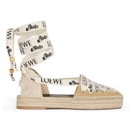 Loewe-Paula Wedge Espadrille Gold-Beige