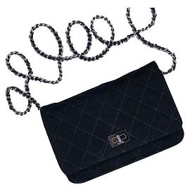 Chanel Hardware WOC Black Silver Nero