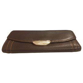 Lancel Adjani wallet dark brown leather Dark brown