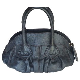 Lancel Black Leather Handbag Black