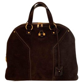Yves Saint Laurent Sac Muse Week-end Marron foncé