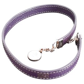 Pulseira de couro Lancel Roxo
