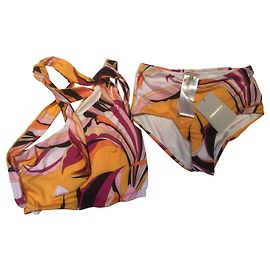 Emilio Pucci Fiore Maya Ein-Schulter-Bikini Mehrfarben