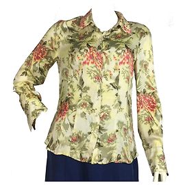 Laurèl camisa de seda floral Multicolor
