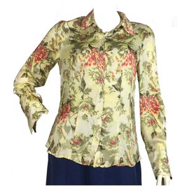 Laurèl camicia di seta floreale Multicolore