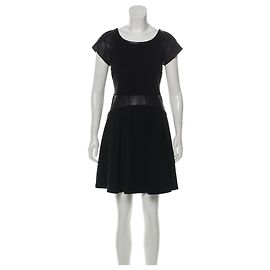 Diane Von Furstenberg Delyse Lederkleid Schwarz