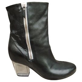 Bottines Vic Matié en cuir noir Noir
