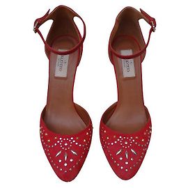 Valentino Red Leather Pumps 38.5 Red