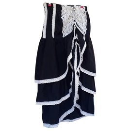 Autre Marque-bohemian chic skirt-Black