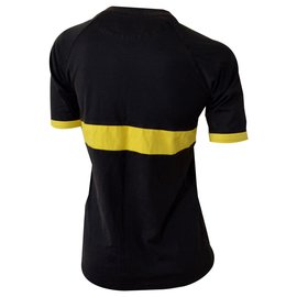 Autre Marque-WALES BONNER Womens SS16 George Stripe Gola T-Shirt Preto XS UK 8 EUR 36 £200-Preto