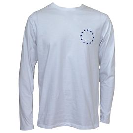 Etudes ÉTUDES WONDER EUROPA Long Sleeve White Tee T-Shirt Size M MEDIUM White Blue