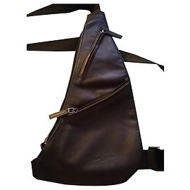 Autre Marque Lancaster Paris Black Leather Shoulder Bag Black