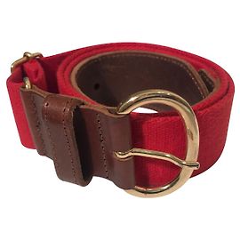 Massimo Dutti Cinturones Castaño Roja