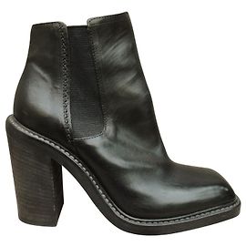 Botas Vic Matié de piel negra Negro