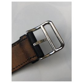 Hermès-Hermes Cape Cod lined Tower Watch-Black,Silvery