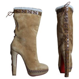 Christian Louboutin Step N Roll 140 Light brown Caramel
