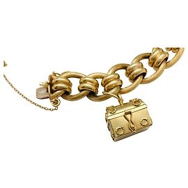 inconnue Bettelarmband aus Gelbgold und farbigen Steinen. Andere