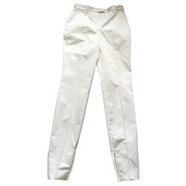 Calça Barbara Bui de algodão creme Creme