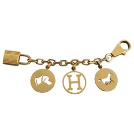 Hermès-Bolso Hermes Gold Breloque-Dorado