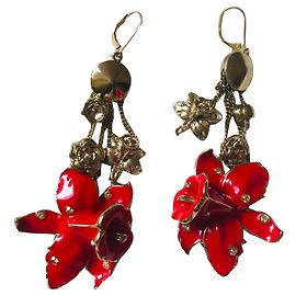 Versace For H&M Earrings Red