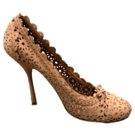 Alaïa-Azzedine Alaia Shoes ausgezeichneter Zustand Größe 39,5-Beige