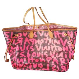 Louis Vuitton Neverfull Graffiti Rosa