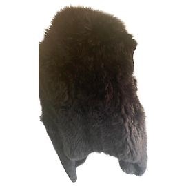 Yves Salomon Kaninchenweste Schwarz Schwarz
