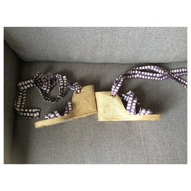 Lk Bennett-Zola lace up espandrilles-White,Purple