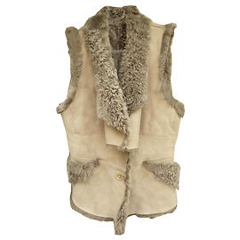 VentCouvert Weste aus Wollhaut (Toskanisches Lamm) Beige