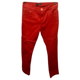 Vaqueros rectos rojos elásticos The Kooples Roja