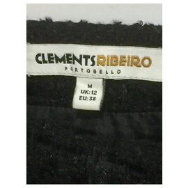 Clements Ribeiro-Falda boucle-Negro