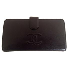 Chanel Timeless Wallet Caviar Leather Purple Purple