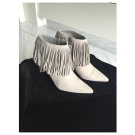 Sam Edelman-Sam Edelman Kandice Cinza Franjas Botas.-Cinza