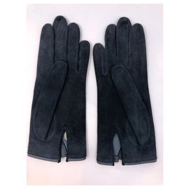 Hermès-Hermès Gloves-Navy blue