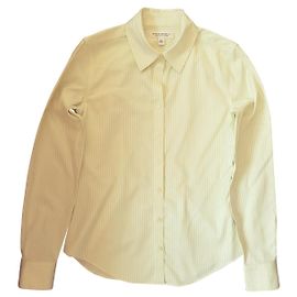 Camicia a righe Banana Republic in cotone bianca e verde chiaro Bianco Verde chiaro