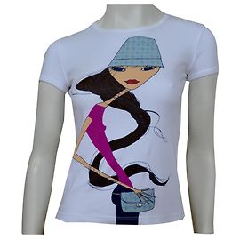 Céline CELINE Paris Camiseta Branca Top Size S SMALL Branco