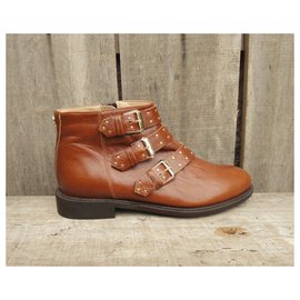 Russell & Bromley-bottines studded Russel & Bromley-Marron clair