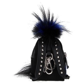 Fendi-Fendi key ring backpack new-Black